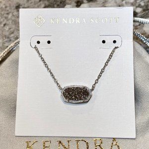New Kendra Scott Elisa Silver Platinum Drusy